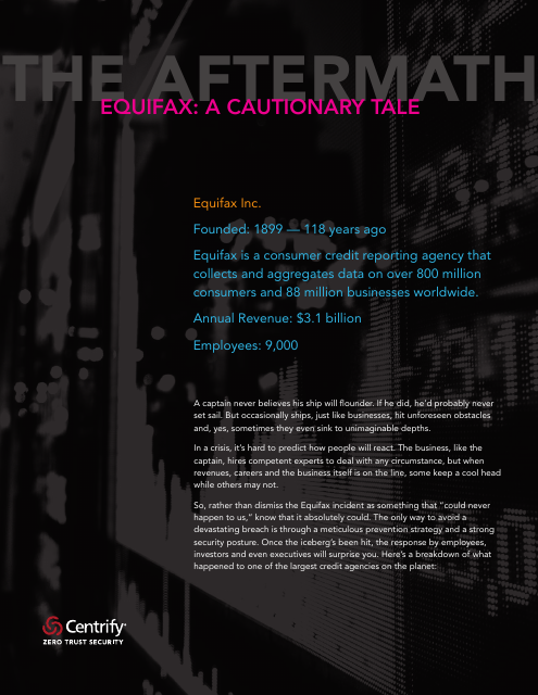 image from Equifax: A Cautionary Tale