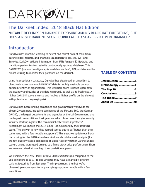 image from The Darknet Index: 2018 Black Hat Edition