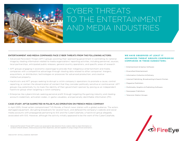image from Cyber Threats To The Entertainment And Media Industries