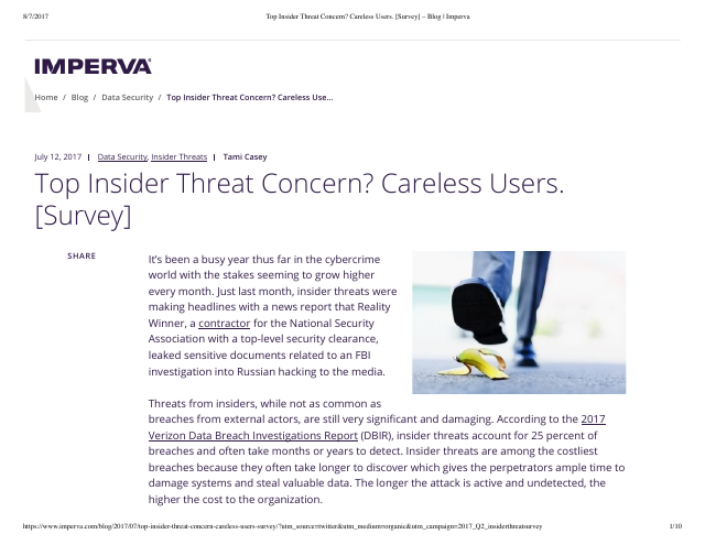image from Top Insider Threat Concerns: Careless Users