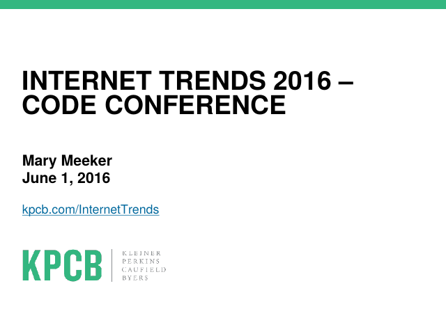 image from Internet Trends 2016 Code Conference