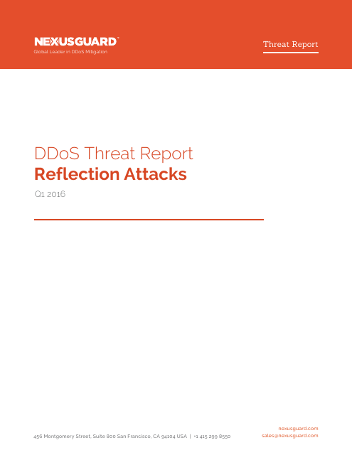 image from DDoS Threat Report Q1 2016
