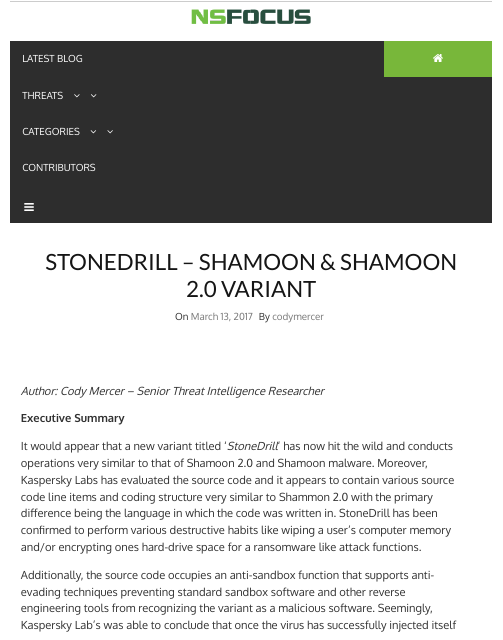image from Stonedrill - Shamoon & Shamoon 2.0 Variant