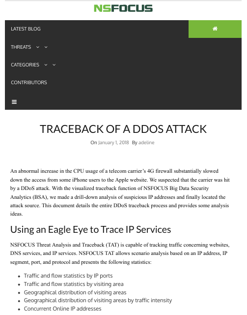 image from Traceback Of A DDoS Attack