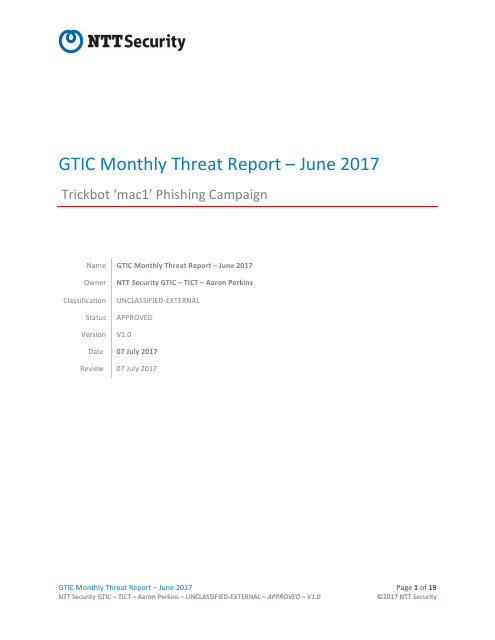 image from GTIC Monthly Threat Report June 2017