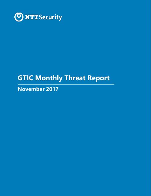 image from GTIC Monthly Threat Report November 2017