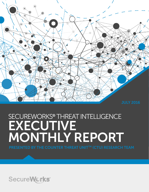 image from SecureWorks Threat Intelligence Executive Monthly Report July 2016