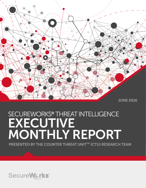 image from SecureWorks Threat Intelligence Executive Monthly Report June 2016