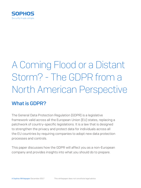 image from A Coming Flood or a Distant Storm? - The GDPR from a North American Perspective