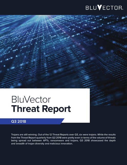 image from BluVector Threat Report Q3 2018