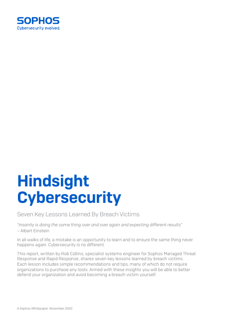 image from Hindsight Cybersecurity: Seven Key Lessons Learned By Breach Victims
