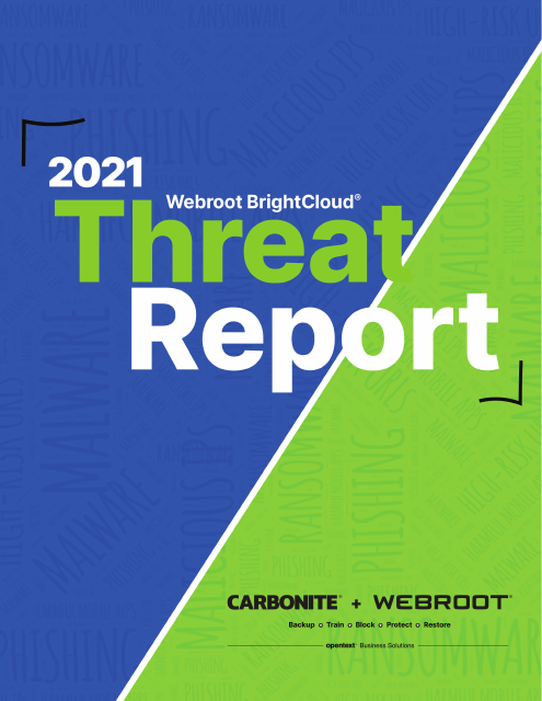 image from 2021 Webroot BrightCloud Threat Report