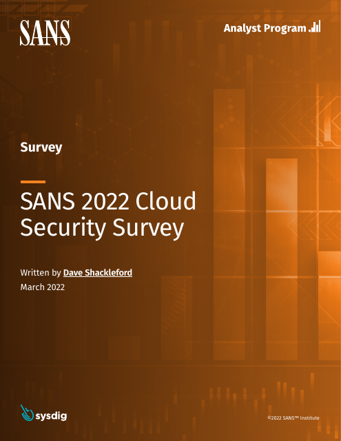 image from SANS 2022 Cloud Security Survey