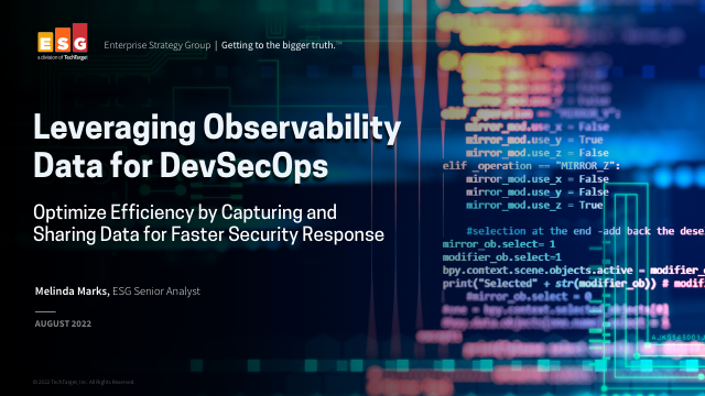 image from Leveraging Observability Data for DevSecOps