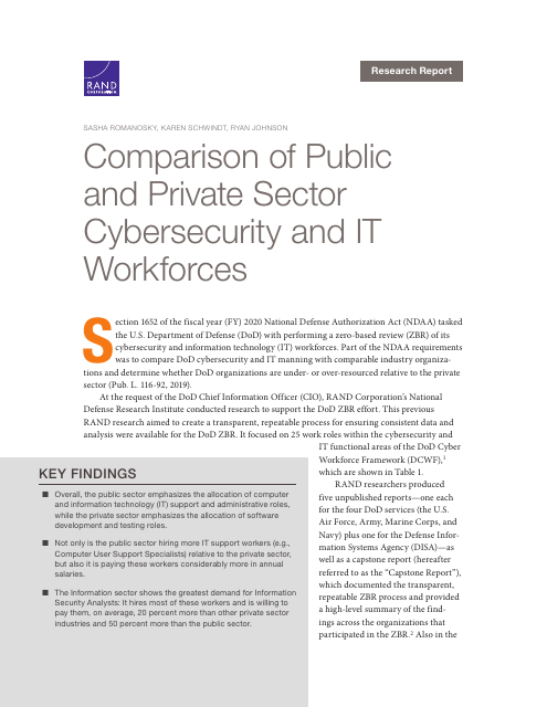 image from Comparison of Public and Private Sector Cybersecurity and IT Workforces 