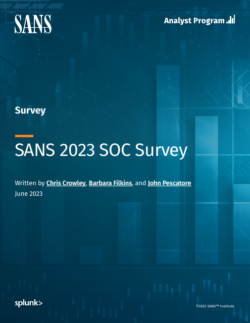 image from SANS 2023 SOC Survey