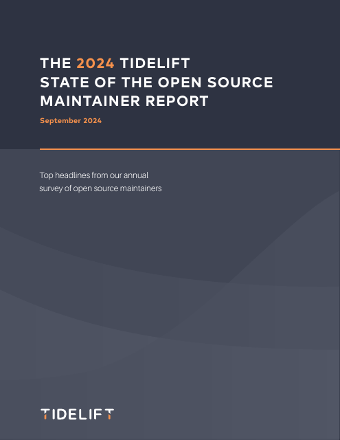 image from The 2024 Tidelift State Of The Open Source Maintainer Report